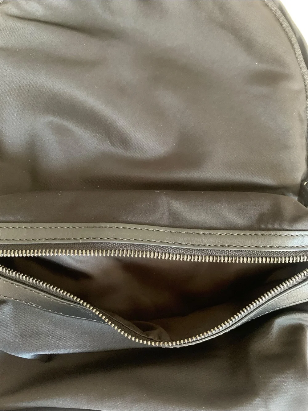 Michael Kors Black Nylon Leather Trim Backpack